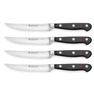 WÜSTHOF Classic, Blade length: 12cm, Steak knife set with 4 knives, 1120160401