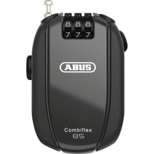 ABUS Combiflex Break 85cm, Sin soporte CHR, negro, Bicicleta , Candado de cable con cable de acero extensible, 954559