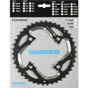 SHIMANO Deore XT, Chainring, black-silver, SH-Y1MM98110