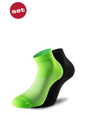 LENZ Running 3.0 Socken, zelena-crno, Unisex, 2 Paar