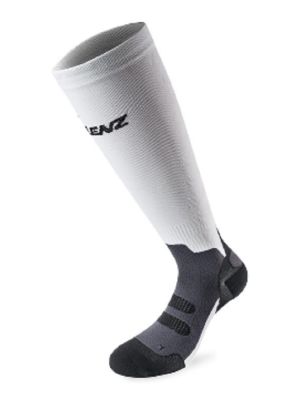 LENZ Compression Socken, weiß-grau, Unisex, 1 Paar