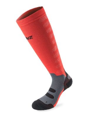 LENZ Chaussettes de compression, M, rouge-gris, Unisexe, 1 Paire, 135-64