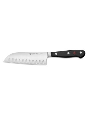 WÜSTHOF Classic, noir, Couteau de Chef Santoku, avec Fusil