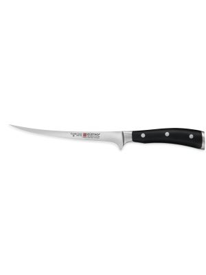 WÜSTHOF Classic Ikon, Blade length: 18cm, black, Filleting knife, 60-4626 